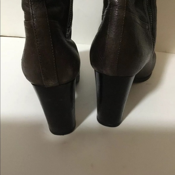 PRADA MID-CALF BOOTS BROWN LEATHER SIZE 40 - Picture 8 of 8
